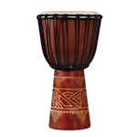 LP LP713MR World Beat Wood Art Medium Djembe, Red/Natural