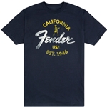 Fender Baja Blue T-Shirt, Blue, M