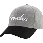 Fender Hipster Dad Hat, Gray and Black, One Size Fits Most