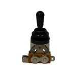 All Parts Economy Short Straight 3 Way Toggle Switch, Black w/Black Tip