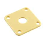 WD Square Jack Plate for Gibson Les Paul, Creme Plastic