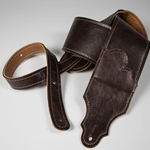 3" Jackson Hole Aged Leather Guitar Strap, Chocolate