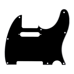 Fender Pickguard, Telecaster, 8-Hole Mount, Black, 3-Ply