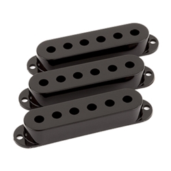 Fender Pickup Covers, Stratocaster Black (3)