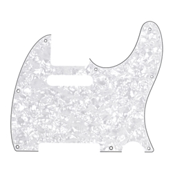 Fender Pickguard, Telecaster, 8-Hole Mount, White Pearl, 4-Ply