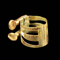 Vintage Triple Band Clarinet Ligature, Gold