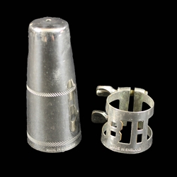 Vintage Boosey and Hawkes Bb Clarinet Ligature and Cap