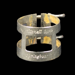 Vintage Mitchell Lurie Springboard Bass Clarinet Ligatures, Chrome (2)