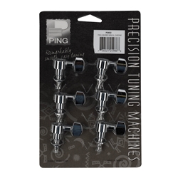 Ping P2652 6-In-Line Screwless Mount Geared Machine Heads. 6-Left Chrome